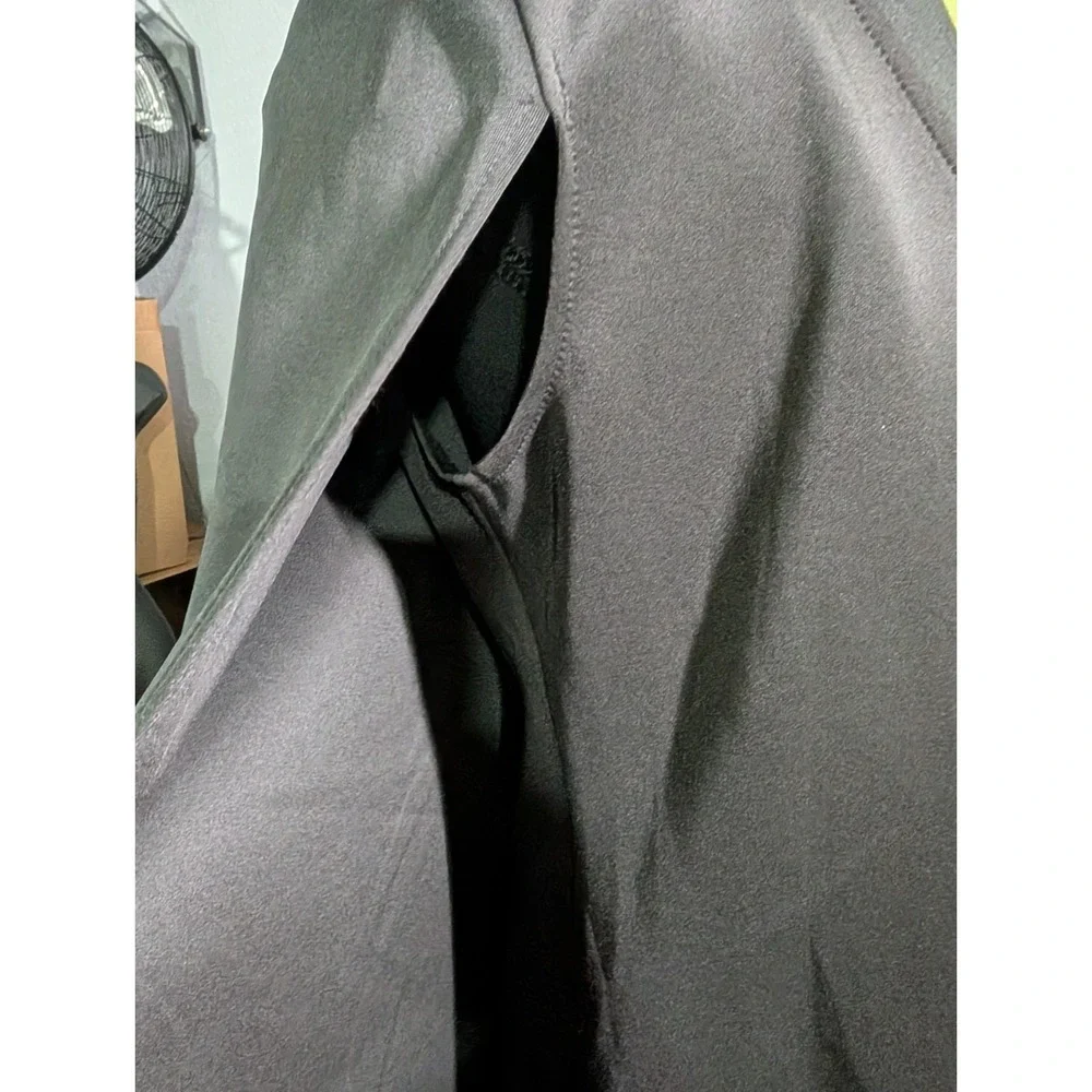 Black Open Front Cape Cardigan Women's Small‎ Draped Goth Minimalist Duster